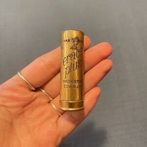 VTG Max Factor Erace Concealer‎ Collectible 20s 30s Makeup METAL TUBE  Deep